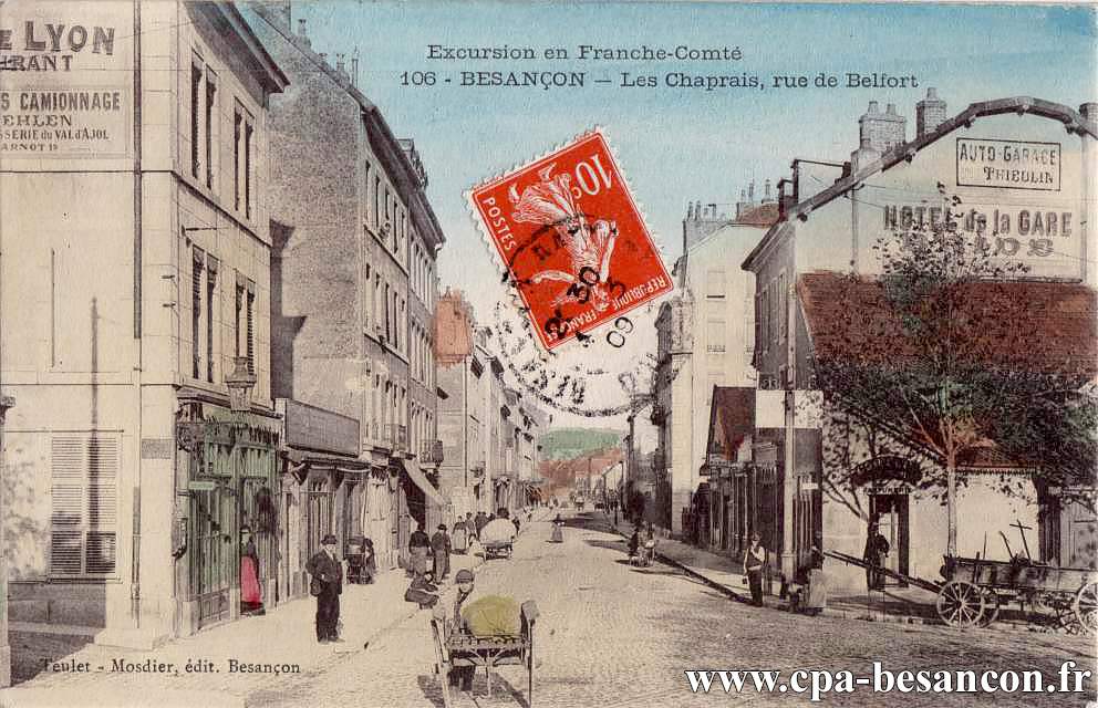 Excursion en Franche-Comté - 106 - BESANÇON - Les Chaprais, rue de Belfort